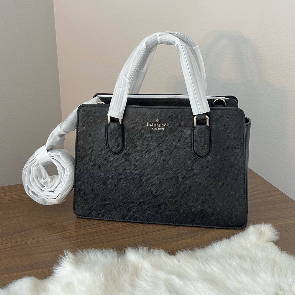 Kate Spade Medium Satchel Black Saffiano Leather